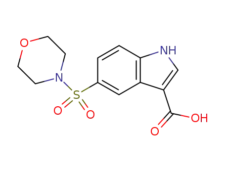 Molecular Structure of 120729-96-6 (5-(morpholin-4-ylsulfonyl)-1H-indole-3-carboxylic acid)
