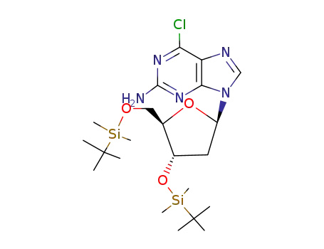 9-[(2R,4S,5R)-4-(tert-Butyl-dimethyl-silanyloxy)-5-(tert-butyl-dimethyl-silanyloxymethyl)-tetrahydro-furan-2-yl]-6-chloro-9H-purin-2-ylamine