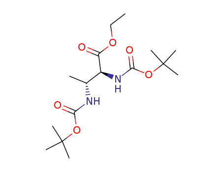 Molecular Structure of 389631-23-6 (ethyl (2S,3R)-2,3-bis-N-tert-butoxycarbonylamino butanoate)