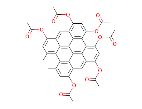 Phenanthro[1,10,9,8-opqra]perylene-1,3,4,6,8,13-hexol,10,11-dimethyl-, hexaacetate (6CI,9CI)