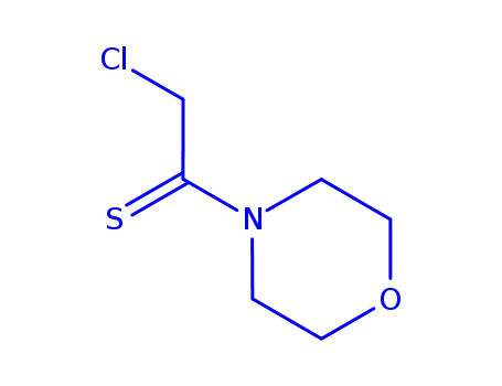 Molecular Structure of 120508-34-1 (Morpholine,  4-(2-chloro-1-thioxoethyl)-  (9CI))
