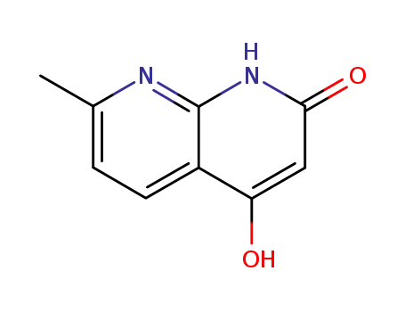 Molecular Structure of 120537-66-8 (1,8-Naphthyridin-2(1H)-one,4-hydroxy-7-methyl-(9CI))