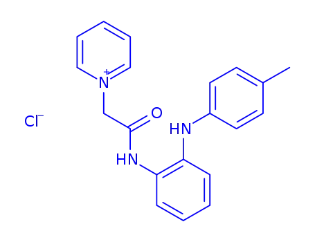 Molecular Structure of 129178-31-0 (N-[2-[(4-methylphenyl)amino]phenyl]-2-pyridin-1-yl-acetamide chloride)
