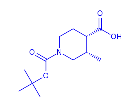 Molecular Structure of 1414958-09-0 (Trans-tert-butyl 3-aMino-4-Methylpiperidine-1-carboxylate)