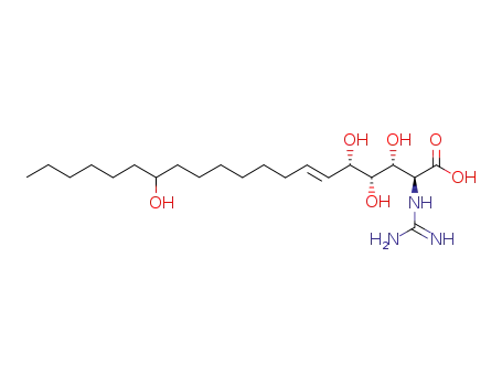 6-Eicosenoic acid, 2-((aminoiminomethyl)amino)-3,4,5,14-tetrahydroxy-