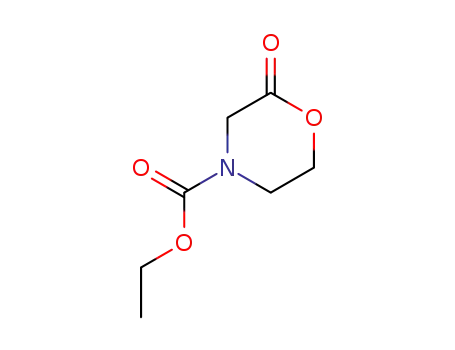 Molecular Structure of 120800-78-4 (4-Morpholinecarboxylic  acid,  2-oxo-,  ethyl  ester)