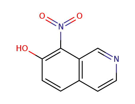 Molecular Structure of 56623-93-9 (8-nitroisoquinolin-7-ol)