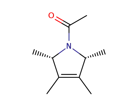 Molecular Structure of 120892-99-1 (1H-Pyrrole, 1-acetyl-2,5-dihydro-2,3,4,5-tetramethyl-, cis- (9CI))