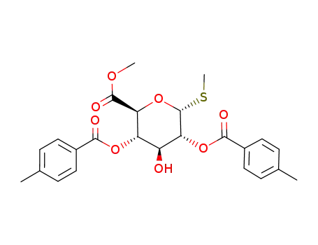 (2S,3S,4S,5R,6R)-4-Hydroxy-3,5-bis-(4-methyl-benzoyloxy)-6-methylsulfanyl-tetrahydro-pyran-2-carboxylic acid methyl ester