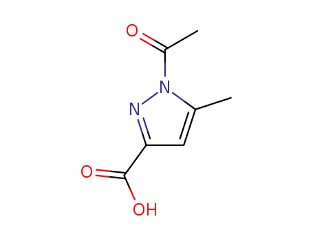 Molecular Structure of 120800-48-8 (1H-Pyrazole-3-carboxylicacid,1-acetyl-5-methyl-(9CI))