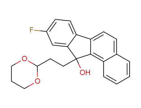 2-(2-<9-fluoro-11-hydroxybenzo<a>fluoren-11-yl>ethyl)-1,3-dioxane