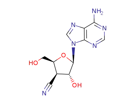 Molecular Structure of 121153-18-2 (9-(3-cyano-3-deoxy-beta-D-xylofuranosyl)-9H-purin-6-amine)