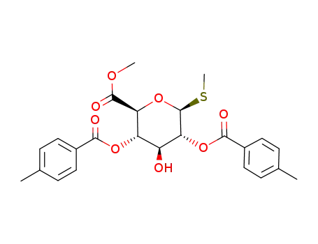 (2S,3S,4S,5R,6S)-4-Hydroxy-3,5-bis-(4-methyl-benzoyloxy)-6-methylsulfanyl-tetrahydro-pyran-2-carboxylic acid methyl ester