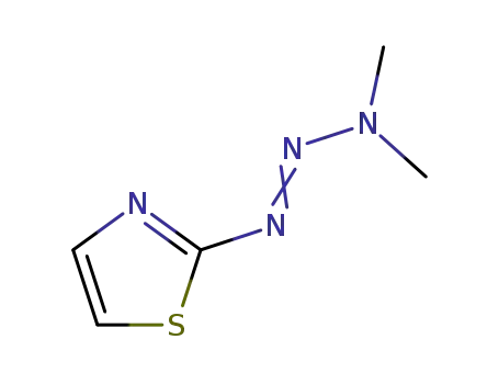 Molecular Structure of 120579-81-9 (Thiazole,  2-(3,3-dimethyl-1-triazenyl)-  (9CI))