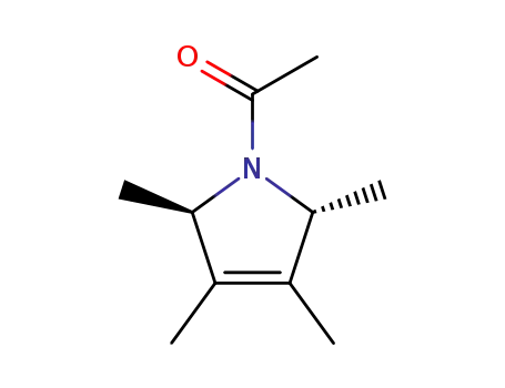 Molecular Structure of 120892-98-0 (1H-Pyrrole, 1-acetyl-2,5-dihydro-2,3,4,5-tetramethyl-, trans- (9CI))