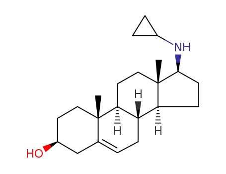 Molecular Structure of 120973-21-9 (17-(Cyclopropylamino)androst-5-en-3-ol)