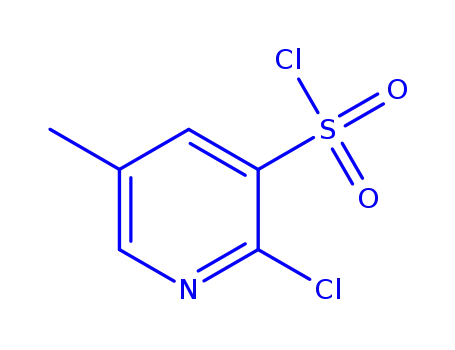 Molecular Structure of 1208081-98-4 (2-Chloro-5-methyl-pyridine-3-sulfonyl chloride)