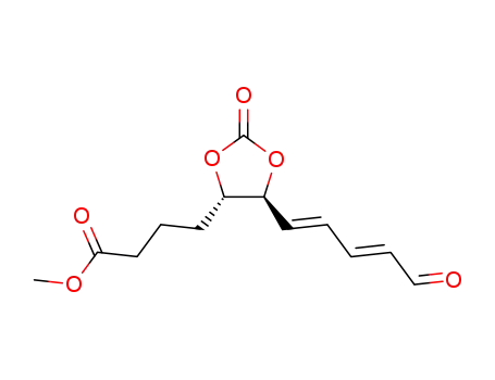 Molecular Structure of 148553-24-6 ((5S)-<5-oxo-(1E,3E)-penta-1,3-dien-1-yl>-2-oxo-1,3-dioxolane-4-butanoate de methyle)