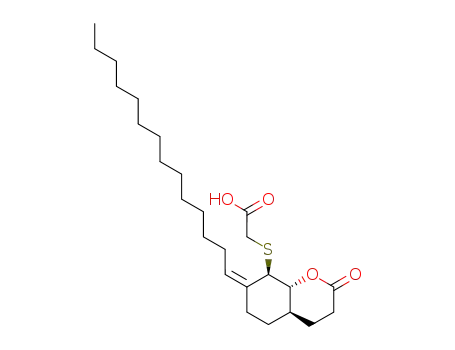 ((Octahydro-2-oxo-7-tetradecylidene-2H-1-benzopyran-8-yl)thio)acetic acid