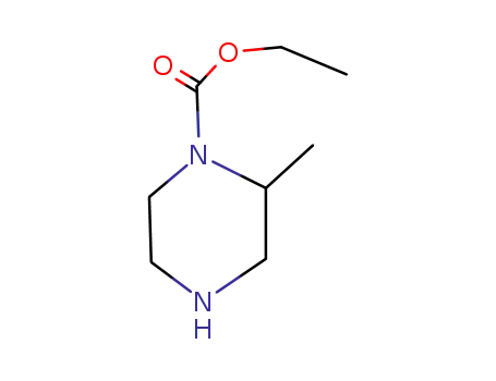 Molecular Structure of 120737-73-7 (1-Piperazinecarboxylicacid,2-methyl-,ethylester(9CI))