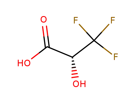 Molecular Structure of 121250-04-2 (Propanoic acid,3,3,3-trifluoro-2-hydroxy-, (2R)-)