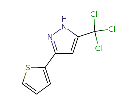 3-thiophen-2-yl-5-trichloromethyl-1<i>H</i>-pyrazole