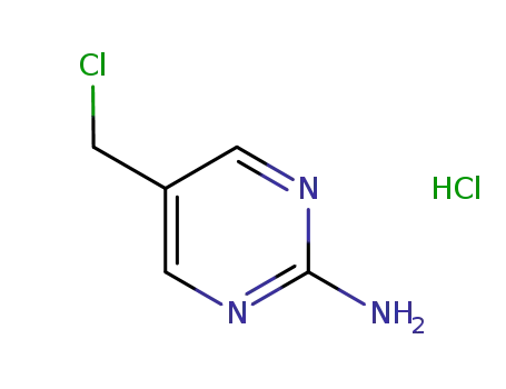 Molecular Structure of 120747-86-6 (2-Amino-5-chloromethylpyrimidine)