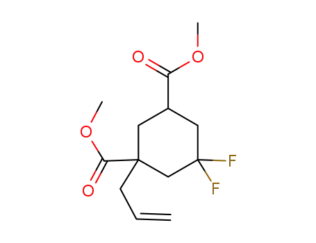 Molecular Structure of 1296114-58-3 (diMethyl 1-allyl-5,5-difluorocyclohexane-1,3-dicarboxylate)