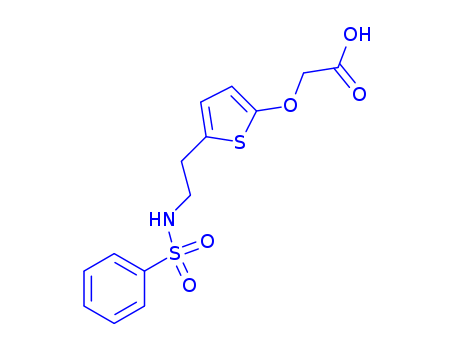 2-[5-[2-(phenylsulfonylamino)ethyl]thiophen-2-yl]oxyacetic acid