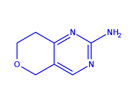 Molecular Structure of 1211486-21-3 (7,8-dihydro-5H-pyrano[4,3-d]pyrimidin-2-amine(SALTDATA: FREE))