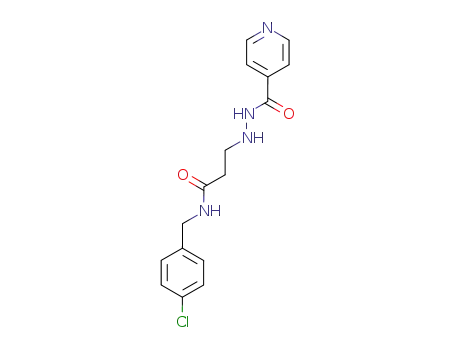 Molecular Structure of 13012-74-3 (N-(4-chlorobenzyl)-3-[2-(pyridin-4-ylcarbonyl)hydrazinyl]propanamide)