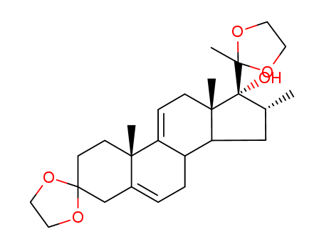 17-Hydroxy-16-methylpregna-5,9(11)-diene-3,20-dione 3,20-diethyleneketal