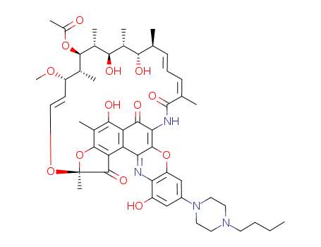 Rifamycin VIII,5'-(4-butyl-1-piperazinyl)-1',4-didehydro-1-deoxy-1,4-dihydro-3'-hydroxy-1-oxo-