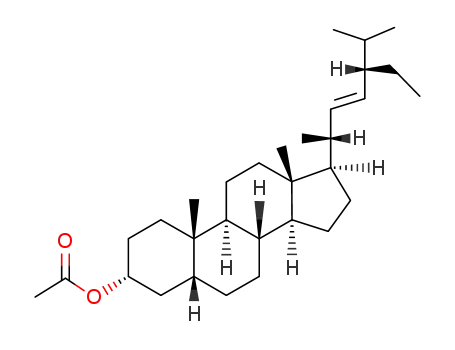 Molecular Structure of 13010-52-1 ((22Z)-stigmast-22-en-3-yl acetate)