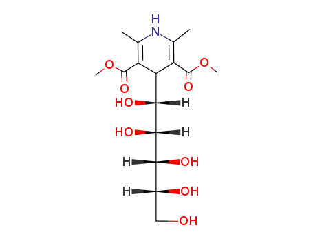 Molecular Structure of 121497-13-0 ((1R)-1-C-[3,5-bis(methoxycarbonyl)-2,6-dimethyl-1,4-dihydropyridin-4-yl]-D-arabinitol)
