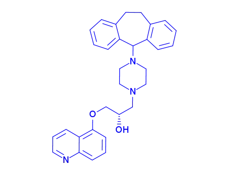 (2S)-1-[4-(10,11-dihydro-5H-dibenzo[a,d][7]annulen-5-yl)piperazin-1-yl]-3-(quinolin-5-yloxy)propan-2-ol