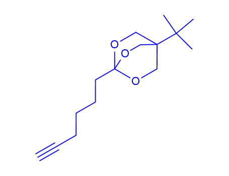 Molecular Structure of 121317-26-8 (4-tert-butyl-1-(hex-5-yn-1-yl)-2,6,7-trioxabicyclo[2.2.2]octane)