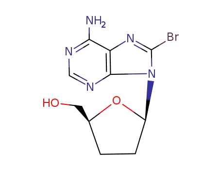 Molecular Structure of 121353-86-4 ([(2S,5R)-5-(6-amino-8-bromo-9H-purin-9-yl)tetrahydrofuran-2-yl]methanol)