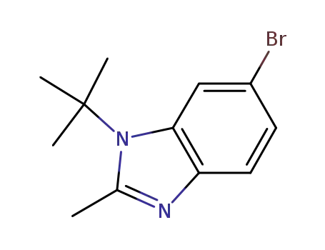 Molecular Structure of 1217486-78-6 (6-broMo-1-tert-butyl-2-Methyl-1H-benzo[d]iMidazole)