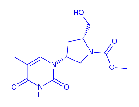 methyl (2R,4R)-2-(hydroxymethyl)-4-(5-methyl-2,4-dioxo-3,4-dihydropyrimidin-1(2H)-yl)pyrrolidine-1-carboxylate