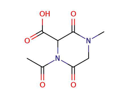 4-acetyl-3-carboxyl-1-methylpiperazine-2,5-dione