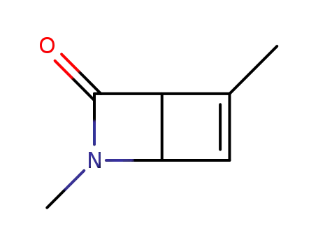 Molecular Structure of 121522-98-3 (2-Azabicyclo[2.2.0]hex-5-en-3-one,2,5-dimethyl-,(-)-(9CI))