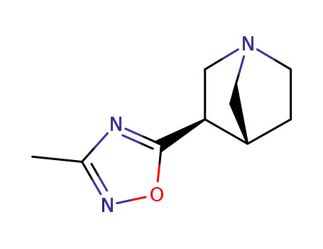 Molecular Structure of 121564-90-7 (1-Azabicyclo[2.2.1]heptane,3-(3-methyl-1,2,4-oxadiazol-5-yl)-, (1R,3S,4R)-rel-)