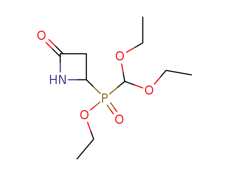 Molecular Structure of 125742-18-9 (ethyl 4-oxo-azetidin-2-yl(diethoxymethyl)phosphinate)