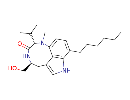 3H-Pyrrolo[4,3,2-gh]-1,4-benzodiazonin-3-one,9-hexyl-1,2,4,5,6,8-hexahydro-5-(hydroxymethyl)-1-methyl-2-(1-methylethyl)-,(2S,5S)-