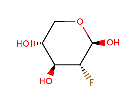 Molecular Structure of 129939-83-9 (beta-D-Xylopyranose, 2-deoxy-2-fluoro- (9CI))