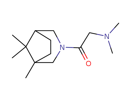 Molecular Structure of 1212-99-3 (2-(dimethylamino)-1-(1,8,8-trimethyl-3-azabicyclo[3.2.1]oct-3-yl)ethanone)