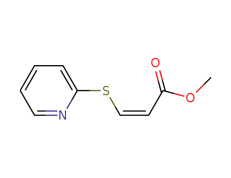 Molecular Structure of 121307-84-4 (2-Propenoicacid,3-(2-pyridinylthio)-,methylester,(Z)-(9CI))
