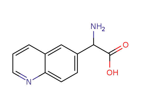 Molecular Structure of 108763-20-8 (2-AMINO-2-(QUINOLIN-6-YL)ACETIC ACID)