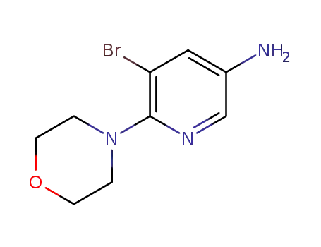 Molecular Structure of 1215932-56-1 (5-AMino-3-broMo-2-Morpholinopyridine)